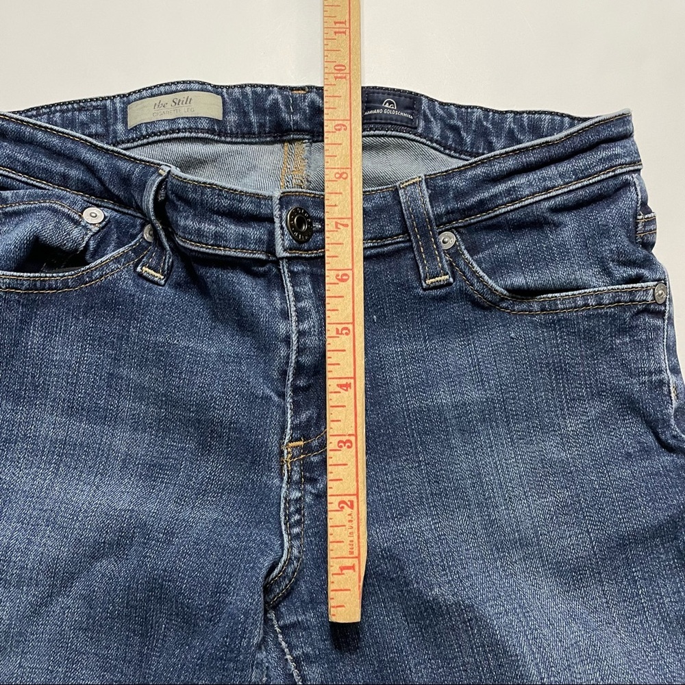 AG Adriano Goldschmied The Stilt Cigarette Leg Darker Wash Casual Jeans Size 28R - Picture 5 of 7
